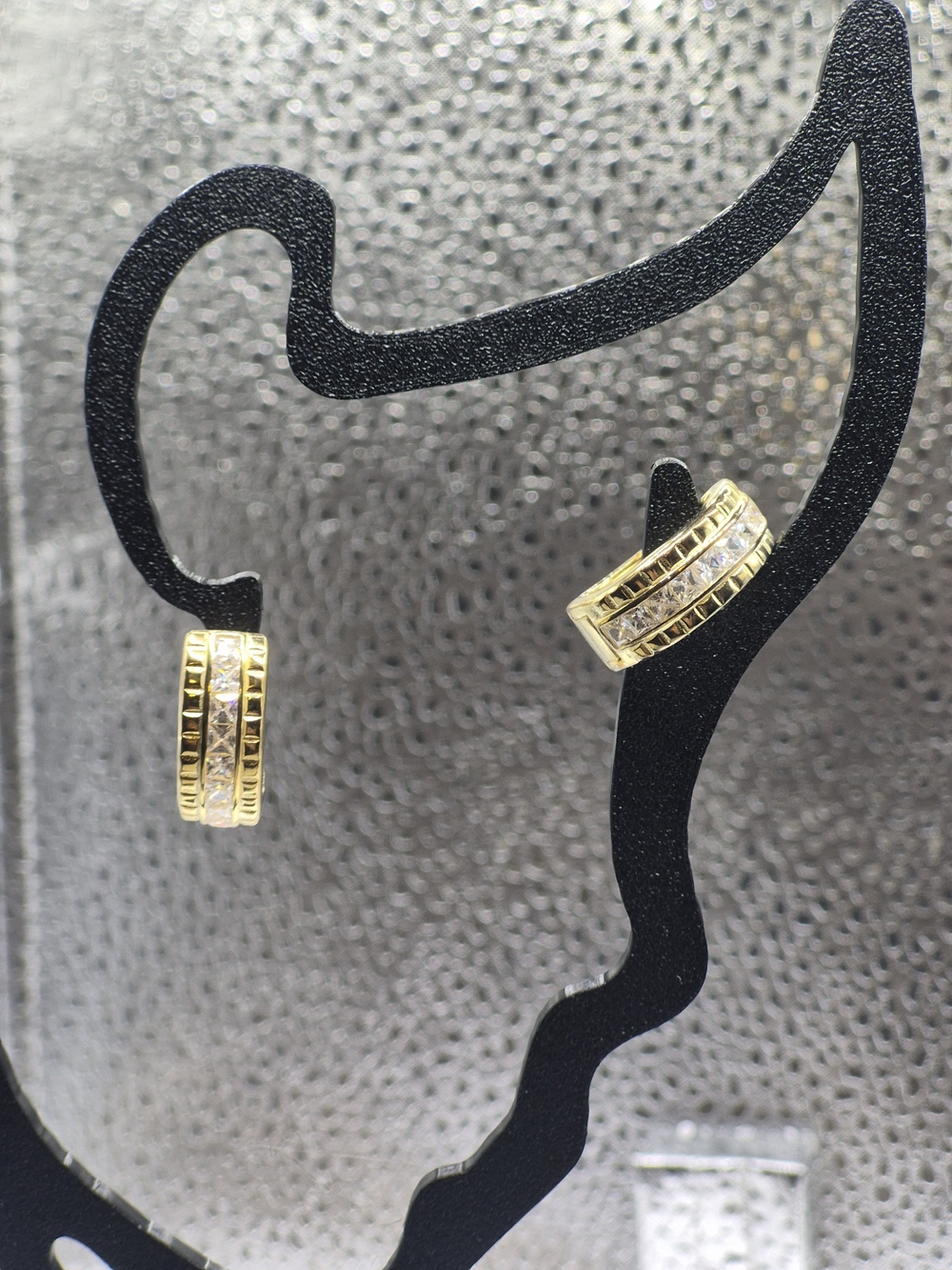Genuine Sterling Silver  With Lab Created Diamond Earrings